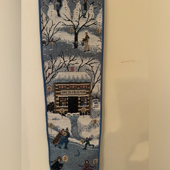 Tapestry Decor-winter scene vintage made in USA - Picture 2 of 6